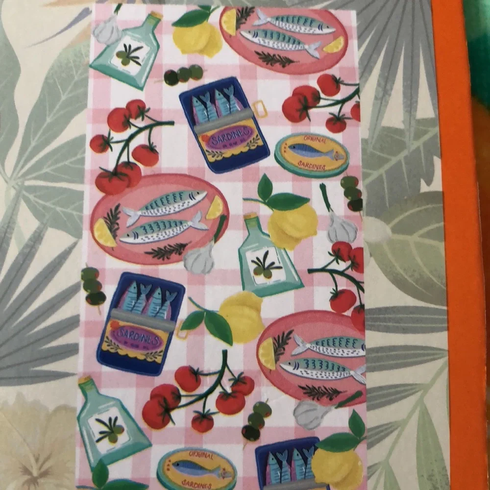 Sand & Surf Fruit & Sardine Pattern Beach Towel